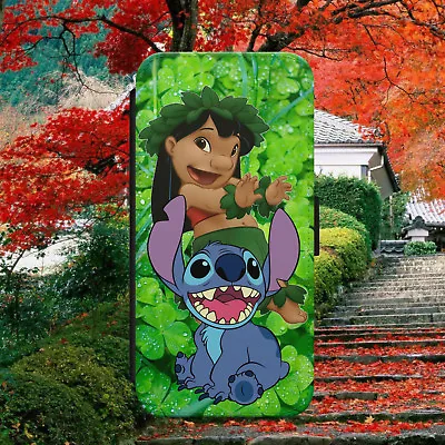 £10.99 • Buy Lilo And Stitch Ohana Family Flip Wallet Phone Case For Iphone Samsung Huawei