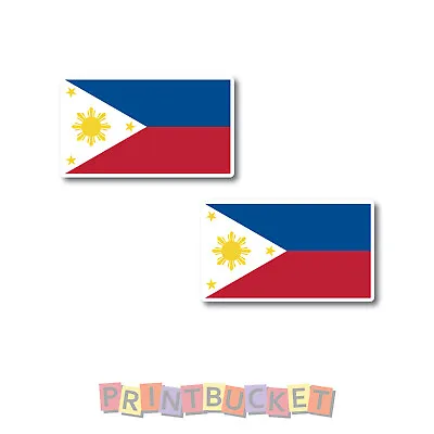 $4.22 • Buy Philippines Flag Sticker 120mm Twin Pack Quality Water & Fade Proof Vinyl