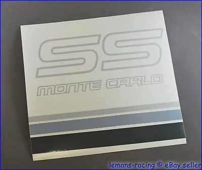 Monte Carlo SS 87 88 Restoration Grey Shadows Decals Vinyl Stripes Kit Chevy • $127