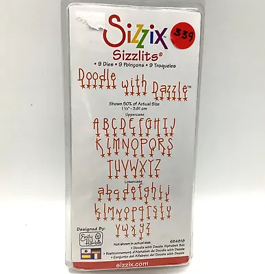 #339 Sizzix Sizzlits 9  Dies 654818 Doodle - Dazzle Alpha Ellison Emily Humbie • $12