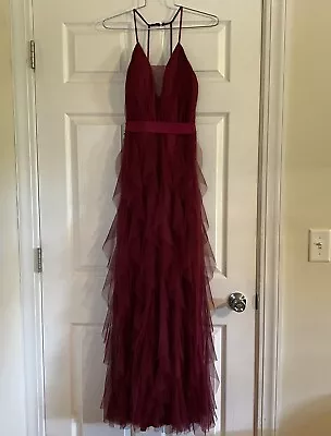 £57.05 • Buy NEW Womens Teen Formal Gown Dress Prom Wedding Size 9/10 NWT Burgundy Wine