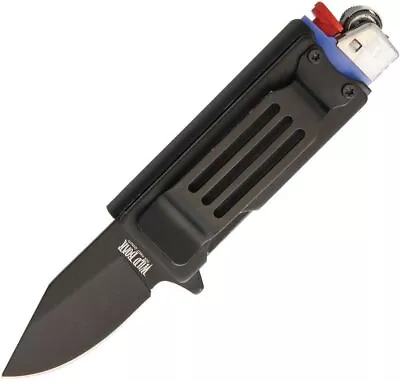 Wild Boar Lighter Holder Folding Knife 1.75  Stainless Blade - WB1021 • $12.33