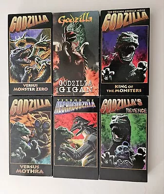 Lot Of 6 Godzilla Movies VHS Godzilla King Of Monsters Mothra Mechagodzilla TOHO • $23