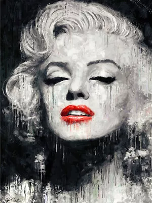 Marilyn Monroe Red Lip  5D Full Diamond Painting Kits DIY Decor Gifts • £7.16