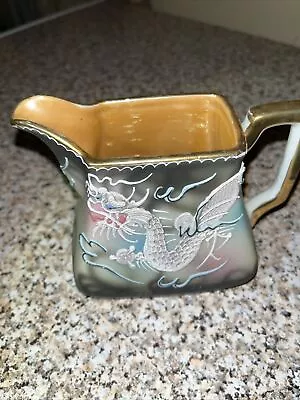 Vintage  Moriage Dragonware Creamer  Large Square Shape • $26.99