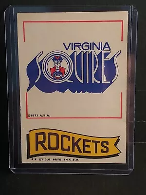 1969 ABA Sticker Virginia Squires / Rockets. RARE! • $9.99