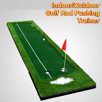 2.5x9.8ft Mini Golf Putting Practice Mat Indoor&Outdoor Training Green Blanket • $183.34