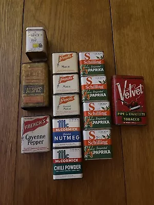 Vintage Spice Tins Lot • $40