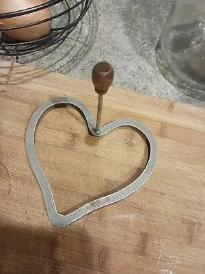  Vintage Heart Shape Metal Mold ( Pancake) Tool 5” • $10