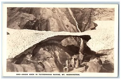 Mt. Washington Postcard RPPC Photo Snow Arch In Tuckermans Ravine C1910s Antique • $19.95