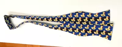 Wild Ties 100% Silk Butterfly Bow Tie Blue With Yellow Rubber Ducks 36x2  • $14.99