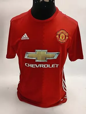 Adidas Manchester United Football Shirt Pogba UK Size M 42  Chest 30  Collar-Hem • $12.62