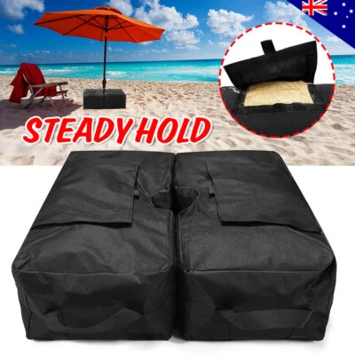 $18.69 • Buy Weight Sand Bag For Umbrella Stand Base 2 Square Detachable Bags Outdoor Patio
