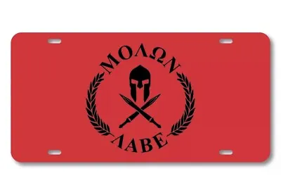 MOLON LABE BLOOD RED Vanity License Plate COME AND TAKE THEM GUNS & WEAPONS • $13.95