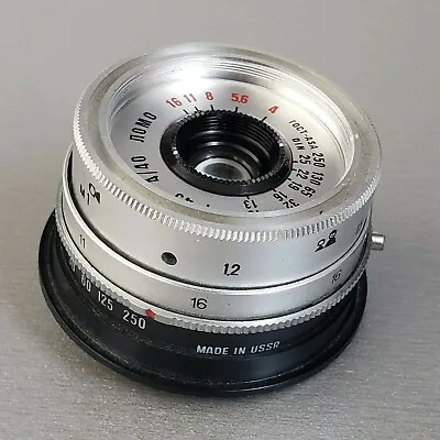 Lens LOMO T-43 F4/40mm (Triplet) Silver Soviet Ukraine • $26.23