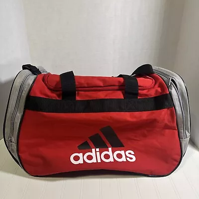 Adidas Duffel Bag Black Gym Travel Side Pocket Handles Adjustable Strap 20 X 12  • $16.50