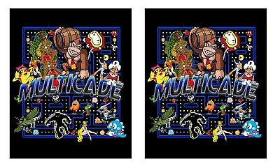 Mame Multicade Classics Side Art Arcade Cabinet Graphics Decals Stickers Set • $40