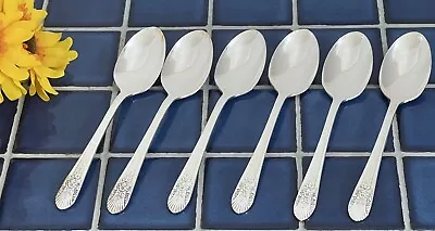 Set 6 International Silverplate Rogers Mfg SILVER MIST MARIGOLD Teaspoons 1935 • $17.95