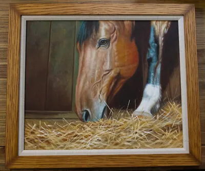Jacob Hunt – Horse Portrait – Signed Original Equestrian Oil Painting • £149