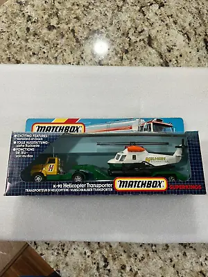 Matchbox Vintage 1985  Super Kings  =  K-92 Helicopter Transporter Truck • $45