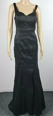 Deb Black Mermaid Gown Evening Dress Women's 3 Sleeveless Sweetheart Stretch • $24