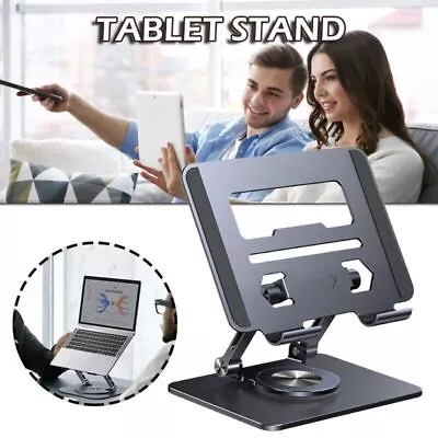 Tablet Phone Holder Foldable Laptop Phone Stands 360 Rotating Laptop Bracket • £13.59