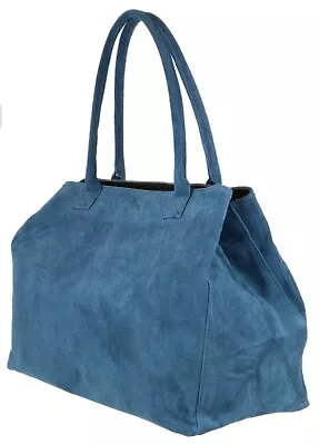 £15.99 • Buy Expandable Italian Genuine Suede Leather Vera Pelle Shoulder Bag Top Handle