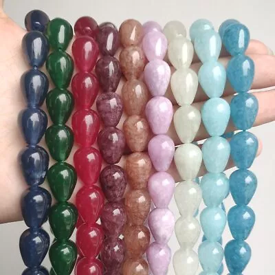 100% Natural GemStone Agate Waterdrop Shape Loose Beads For Jewelry Making DIY • $5.79