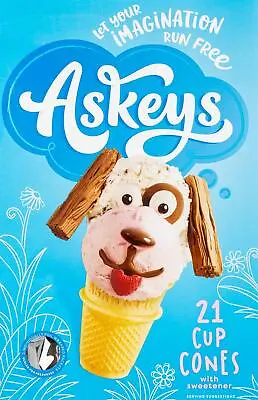 Askey's Cup Ice Cream Cones 2x21 Pack • £7.98