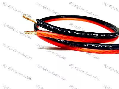 $26.95 • Buy 100' Feet TRUE 14 Gauge AWG RED/BK Speaker Wire Car Home Audio Ft GA