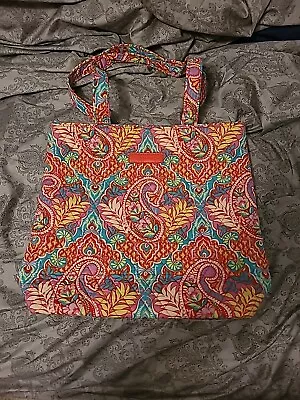 VERA BRADLEY Large Tote Bag Magnetic Closure (PAISLEY IN PARADISE) • $29.99