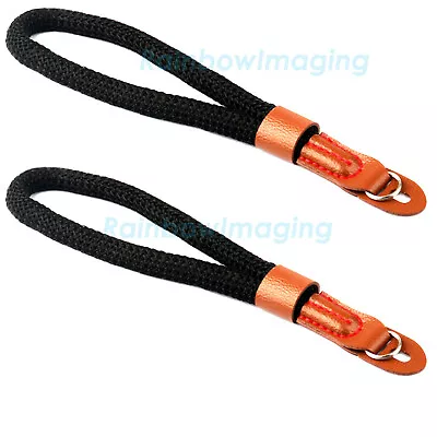 (2 Pcs) Black Soft Cotton Hand Wrist Strap Fujifilm X100X X100T X100F X100VI • $9.38