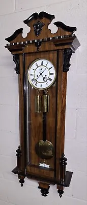 Antique Art Nouveau Large Vienna Regulator Wall Chime Clock Working 48 High 2 Wt • $689