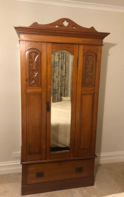$150 • Buy Beautiful Carved Antique Wardrobe