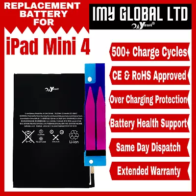 £13.95 • Buy OHYESIT® Genuine Replacement Battery For Apple IPad Mini 4 A1546 5124mAh + TAPE