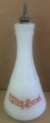 Vintage WITCH HAZEL Barber Bottle W/ Stopper Milk White Opaque Glass • $39.99