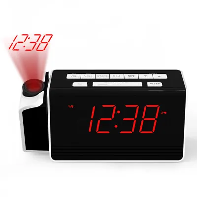 1.4  LED Digital Projector Projection Snooze Dual Alarm Clock FM Radio Timer USB • $34.95