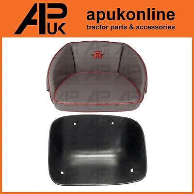 Embroided MF Seat Cushion With Metal Pan For Massey Ferguson 35 65 135 Tractor • £124.99