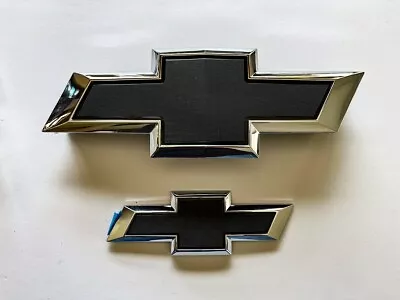 2015-2020 Chevy Tahoe Suburban Chrome Black Bowtie Emblems 84722856 Front & Rear • $69.99