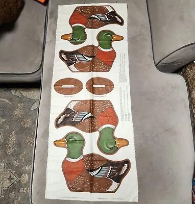 VIP Cranston Print Works Fabric Panel  MALLARD & WOOD DUCKS  Cut & Sew - NOS • $4.79