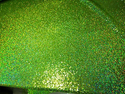 Lime Green Iridescent 3mm Sequin Fabric 2w Stretch Shiny Bling Material • £4.50