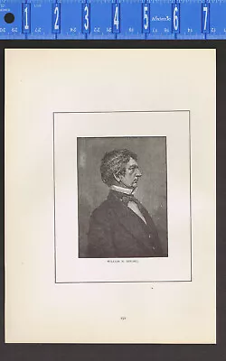 William Henry Seward U.S. Secretary Of State - 1895 Antique Portrait Print • $11.19