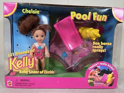 1996 Mattel Baby Sister Of Barbie Kelly & Friends POOL FUN Set “CHELSIE” Sealed • $44.95