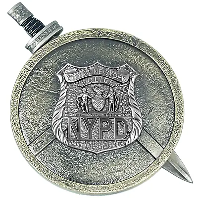 BL4-007 NYPD New York City Police Department Officer Shield With Removable Sword • $34.99