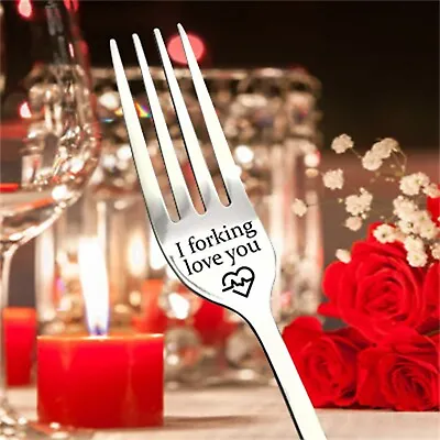 $12.33 • Buy Engraved Fork I Forking Love You Valentines Day Gifts For Her Him Husband Wife