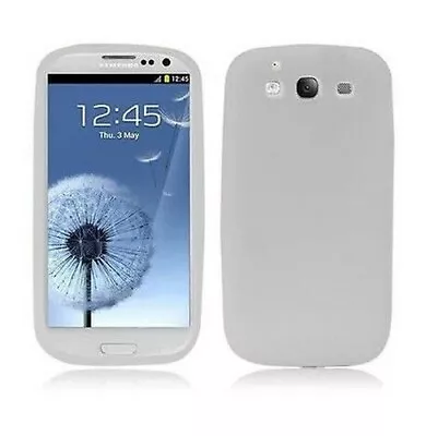 Cover Case Samsung Silicone Galaxy S3 I9300 White Shell New • $4.79