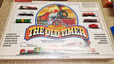 Vintage BACHMANN  4404  The Old Timer  Steam Locomotive Train Set. New Sealed. • $150