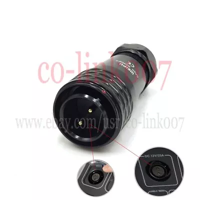 2 Pin 25A Metal Waterproof Male Plug Connector For Bluetti WEIPU SA2010/P2B • $10.11