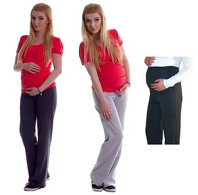 Maternity Pregnancy Tracksuit Bottoms Yoga Trousers Sweatpants Joggers Size 8-18 • £11.99