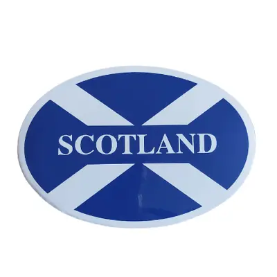 1x Scotland Scottish Flag Blue Car Sticker Bumper Window Oval Country Decal • £1.89